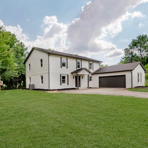 Modern home with garage
